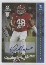 2022 Panini Luminance Rookie Blue Auto 7/50 Phidarian Mathis #168 Auto 03mf
