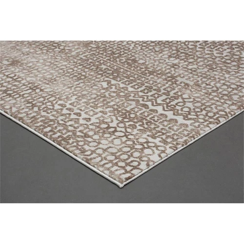 Renwil Ariella 96x120" Modern Fabric & Polyester Area Rug in Brown - Picture 2 of 5