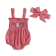 My First 4th of July Baby Girl Outfit Newborn Girl Fourth of 0-3 Months Red
