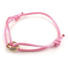 Cartier Bracelet Trinity Baby 750(18K) Tri-Color Gold Pink Cotton Cord
