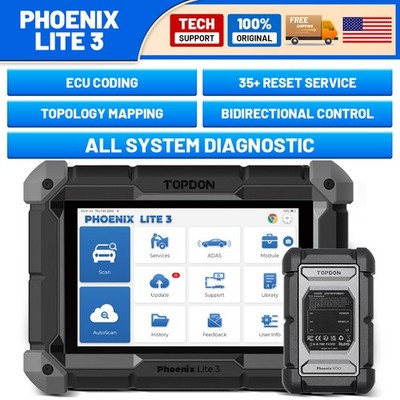 TOPDON Phoenix Lite 3 OBD2 Scanner ECU Online Coding Topology CAN-FD Active Test