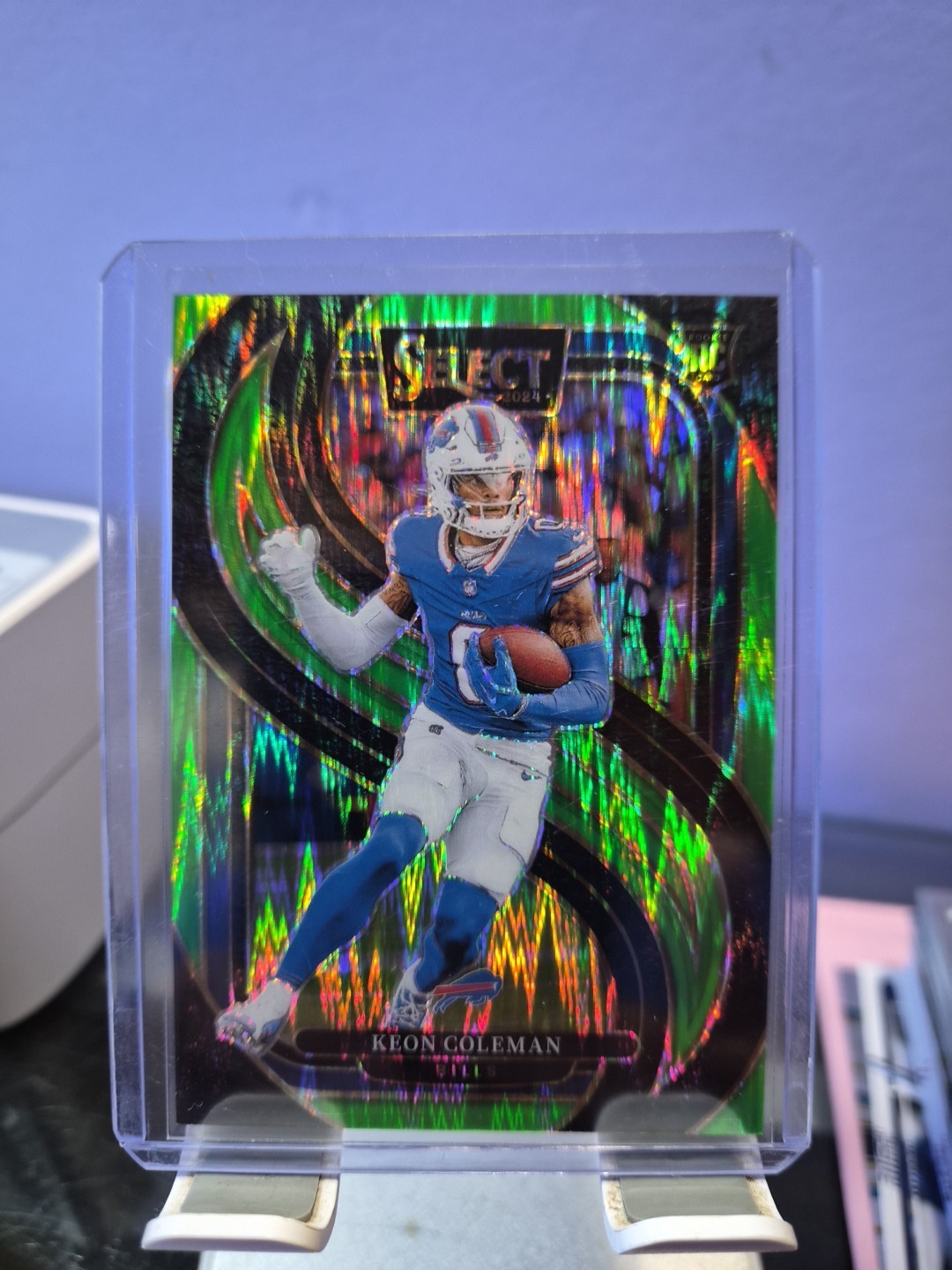 2024 Panini Select - Premier  Keon Coleman #153 Neon Green Shock Prizm /499 (RC)