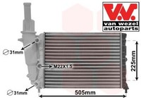 VAN Wezel 17002138 KüHler FüR MotorküHlung MotorküHler AutoküHler FüR Fiat