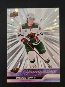 2023-24 Upper Deck Young Guns Outburst #494 Daemon Hunt Minnesota Wild
