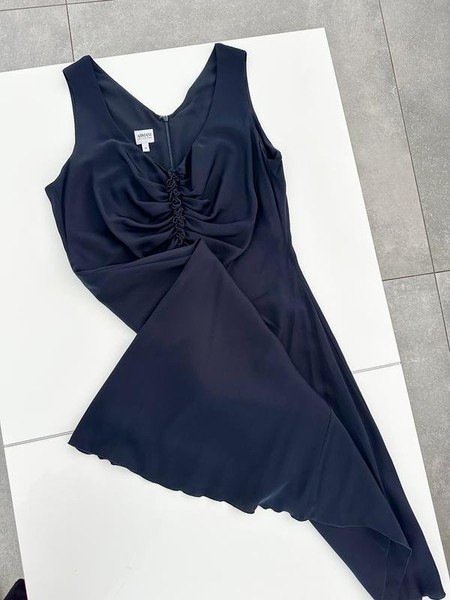 Women Armani Collezioni Dress Black Silk 38 / M /