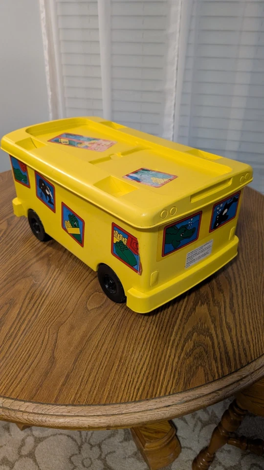 De colección 1997 LEGO DUPLO Paseo de almacenamiento en autobús escolar Contenedor de almacenamiento solamente Foto 3 de 4