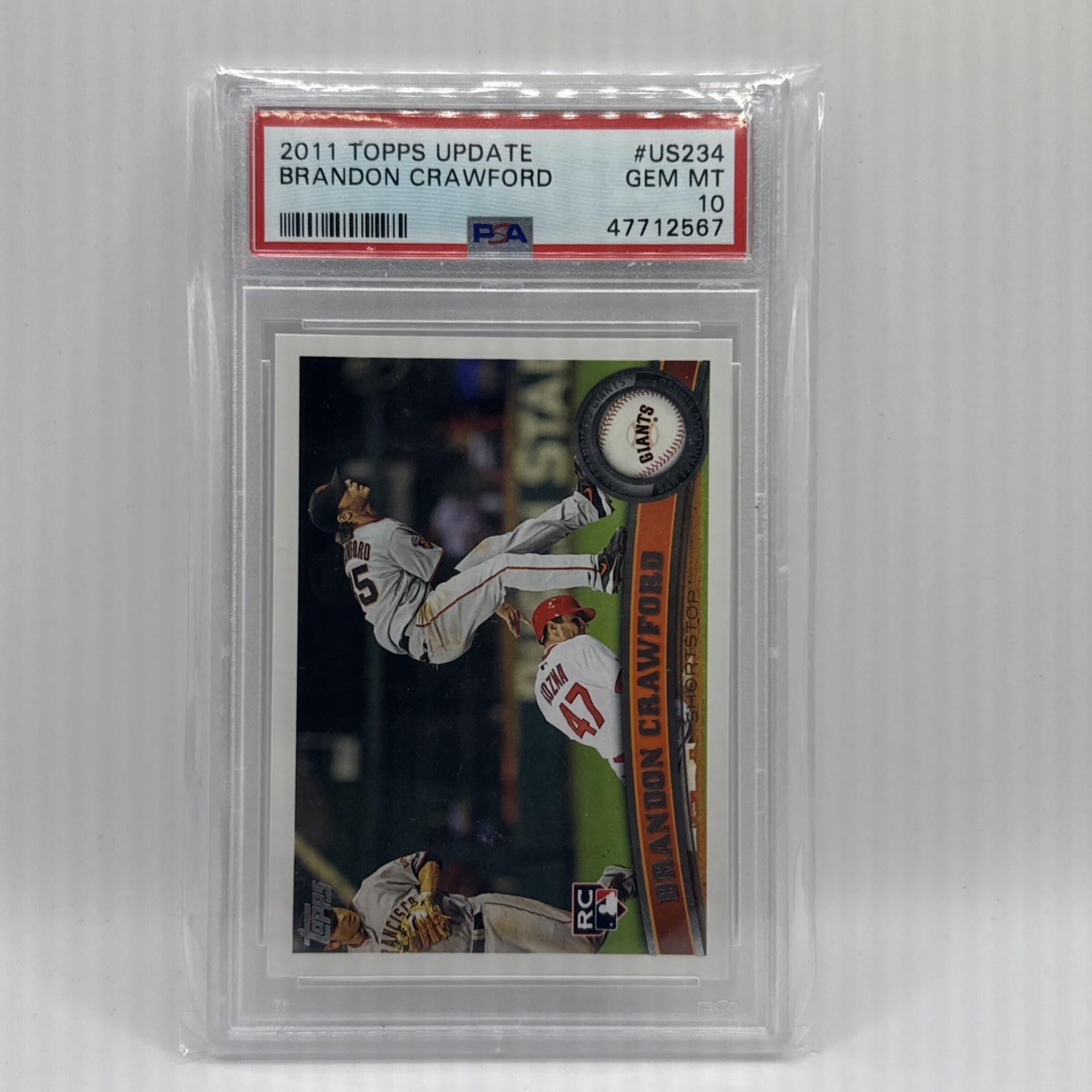 2011 Topps Update Series Brandon Crawford #US234 (RC) PSA 10 SF Giants