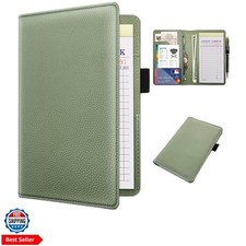 Server Book with Zipper Pocket, Leather Server Books for Waitress, Waiter Wa...