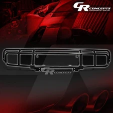 OE STYLE STAINLESS BLACK FRONT BUMPER BRUSH GUARD FRAME KIT FOR 03-09 HUMMER H2