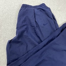 Vintage Nike Windbreaker Track Pants Men s Large Navy 90 s White Tag Leg Zipper
