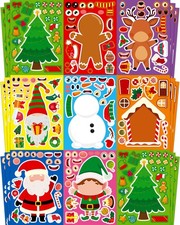 SmilinFit Christmas Stickers, Toddlers Stocking Stuffers for Kids, DIY Christ...