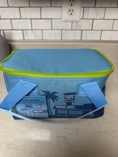 Trader Joe  s Mini Insulated Tote Lunch Bag 1.5 Gal Blue