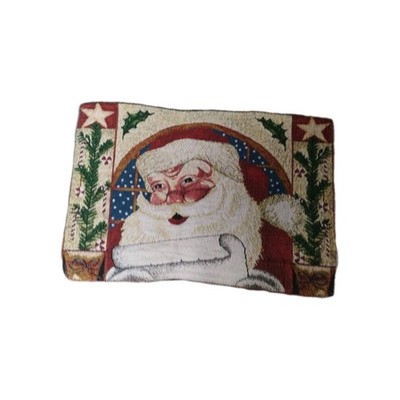 2  Holiday Christmas Santa Tapestry Table Placemats Unbranded