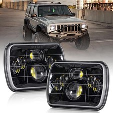 5x7 7x6 In LED Headlights DOT Approved High/Low Sealed Beam H6054 Rectangular...
