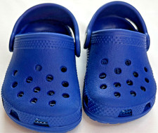 Crocs Classic Clogs Toddler 2/3 Blue Slip On Comfort Shoes