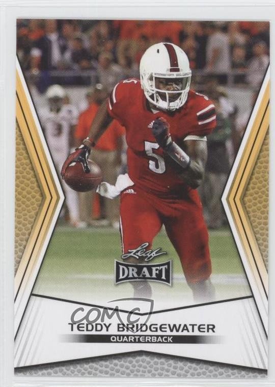 2014 Leaf Draft Gold Teddy Bridgewater #TB1 Rookie RC 0c4