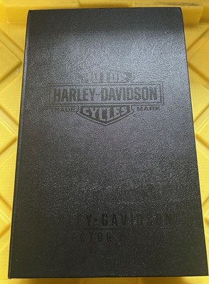 Lot of 96 WIDE PRINT Harley Davidson Poker Chips with Leatherette Display Book