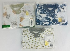 LOT 4 NWT Burt's Bees Baby Organic Pajamas 6-9 Months Bees Clouds Chick  Eggs