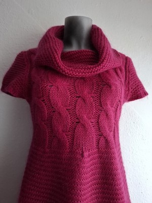 HALLHUBER Damen Pullover/Stricklleid Farbe pink Gr. L 38 WIE NEU