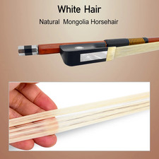 4/4 Cello Bow Ebony wood Frog Brazilwood with white Mongolian Horse Hair