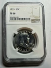 1953 Proof Franklin Half Dollar 50C NGC PF66 Nice Mirrors