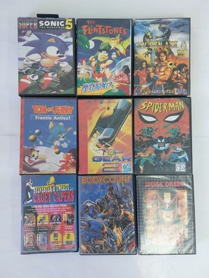 Vintage sega mega drive cartridges from 90's lot of 9 pal region