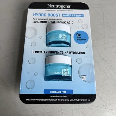 Neutrogena Hydro Boost Water Cream 9x More Hydration 1.7 fl oz (50ml) x 2