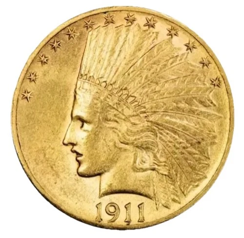 US Gold $10 Indian Head Eagle 1911 Coin Jewelry Grade