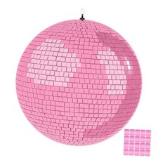 16 Inch Mirror Disco Ball lamp 16" Disco Ball Decor Hanging Disco 16inch Pink