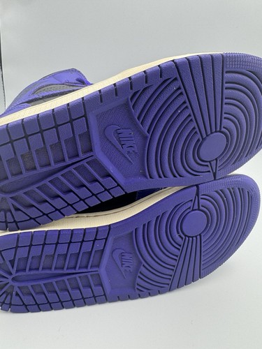 Nike Womens  Air Jordan 1 Mid Purple Concord Black Shoes BQ6472-051 Size 6.5 - Picture 11 of 13