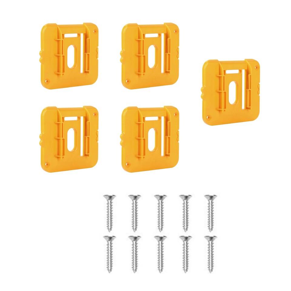 Mount Storage Device 5PCS Battery Storage Rack Holder Wall Mount Fixing Devices For DEWALT ...