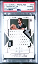 2024-25 Panini National Treasures Rookie Patch Bronze Stephon Castle /75 PSA 10