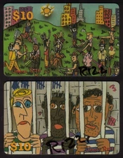 $20. Rizzi: Crime Don't Pay (Set of 2) SIGNED! Phone Card