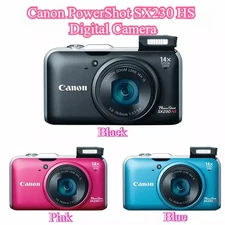 Canon PowerShot SX230 HS Digital Camera 12.1MP 14x Optical Zoom Time Lapse