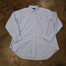 Ralph Lauren Yarmouth 16.5/35 Blue Pinpoint Oxford Button Down Dress Shirt