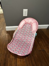 Infants Summer Baby Deluxe Pink Mesh Sink Tub Bathtub 3 Positions NEW