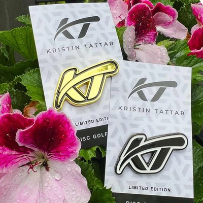 Disc Golf Pins Kristin Tattar KT Logo Pin