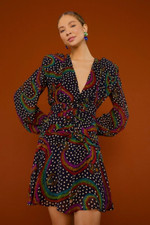 FARM RIO Rainbow Oxen Mini Dress, size Small