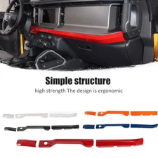 Red Inner Center Console Dashboard Panel Cover Bezel Decor for Ford Bronco 2021+