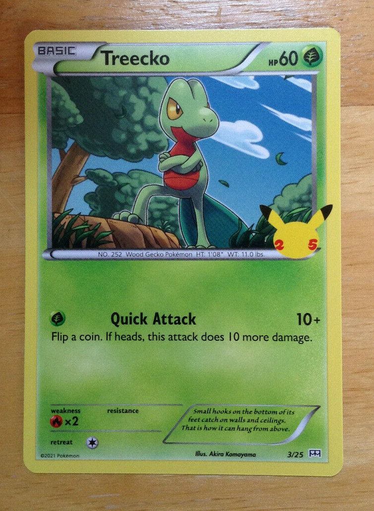 treecko pokemon card mcdonalds [Holo] #3 Pokemon Akira Komayama McDonalds 25th Anniversary Promos Singles Does Anyone Know if this