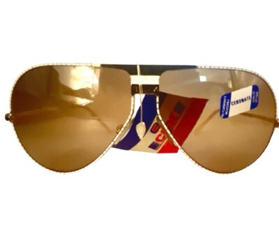 1980 s Aviator Sunglasses by Cébé,  White & Gold,  Made in France, Unisex, NWT
