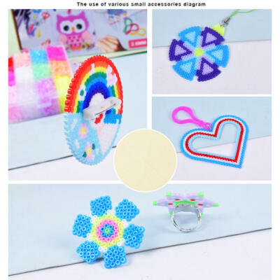 Fuse Beads Set Perler Perlen Sets Bügelpapier für Kinder Handarbeit Basteln Spielzeug