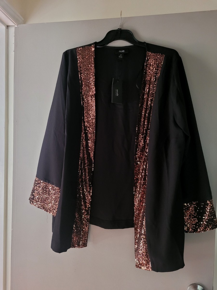 Plus Size Kimono Jacket Size 20 City Chic Navabi Sequin Kimono