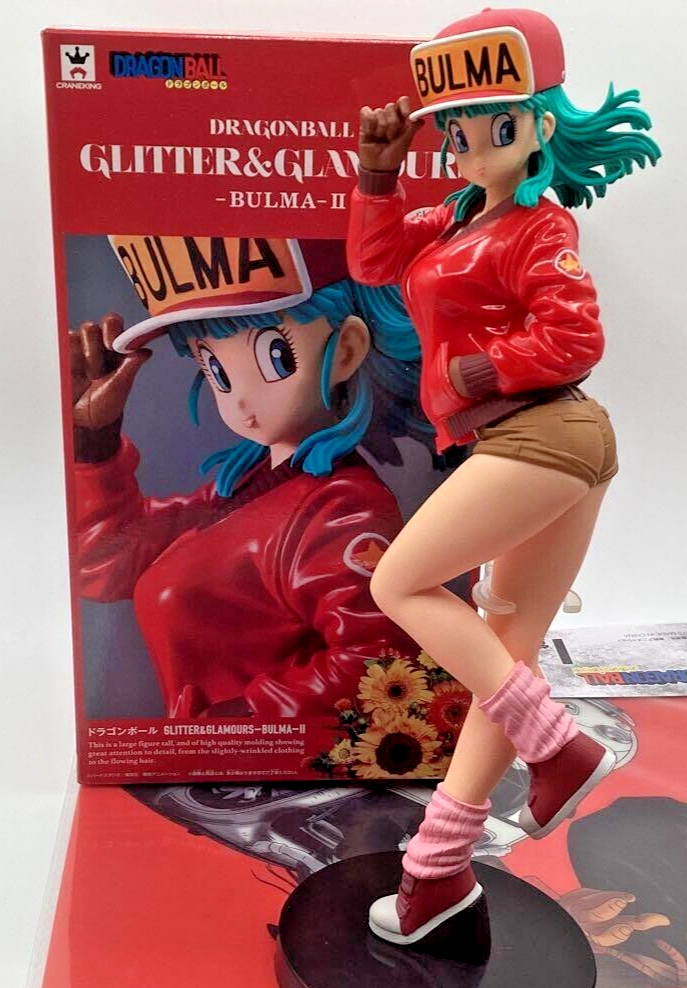 Dragon Ball GLITTER & GLAMOROUS Bulma II Red Color Figure from