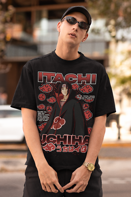 Naruto Itachi Uchiha T-shirt Pain Akatsuki Horror Anime Gift T