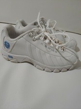K.Swiss 9866126 Low Men s White Leather Tennis Shoes Size 6.5 Shock Spring