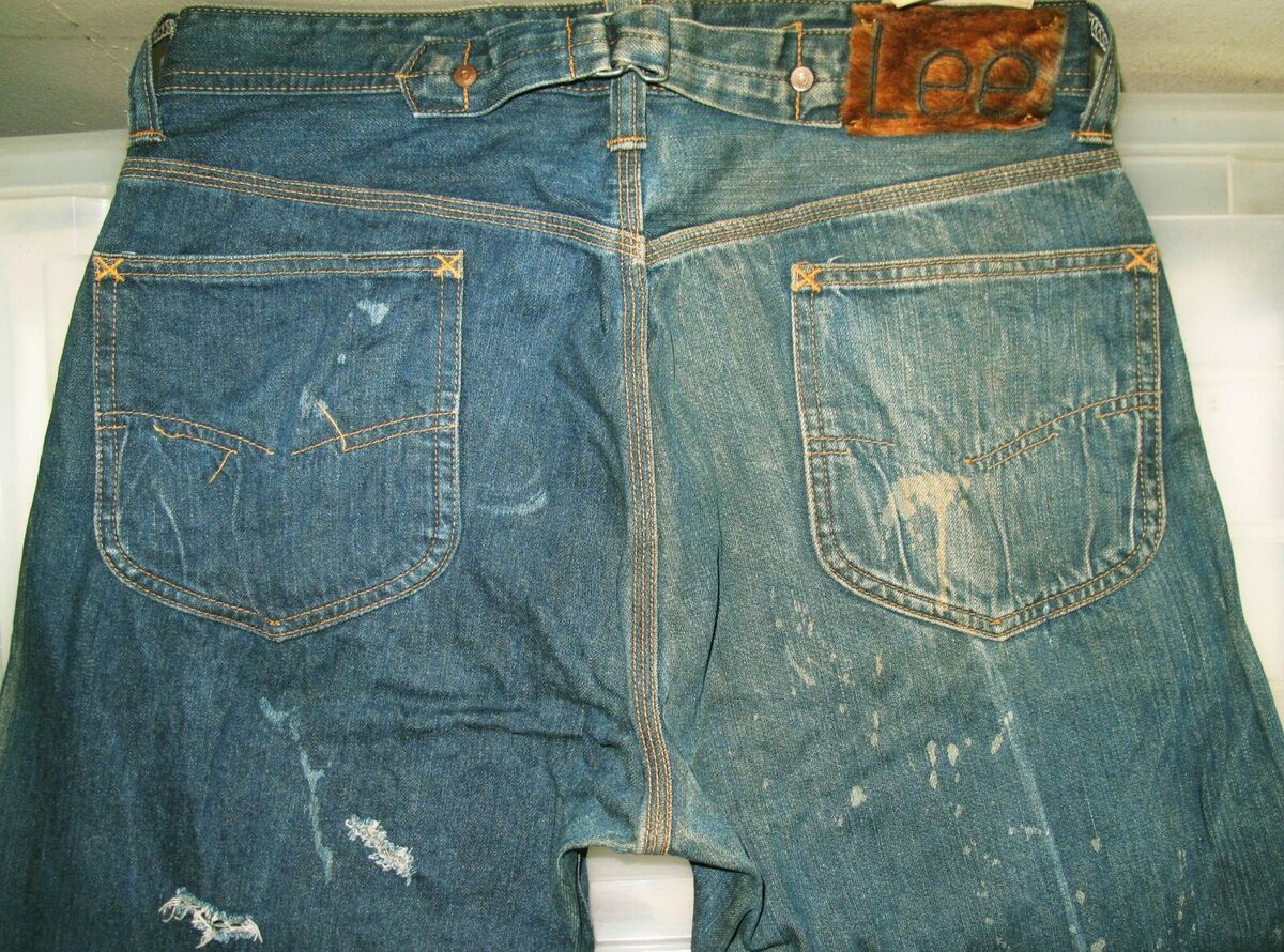 HOT VTG Men LEE 1101 SANFORIZED SELVEDGE DISTRESS Denim HOT VTG Men LEE 1101 SANFORIZED SELVEDGE DISTRESS Denim