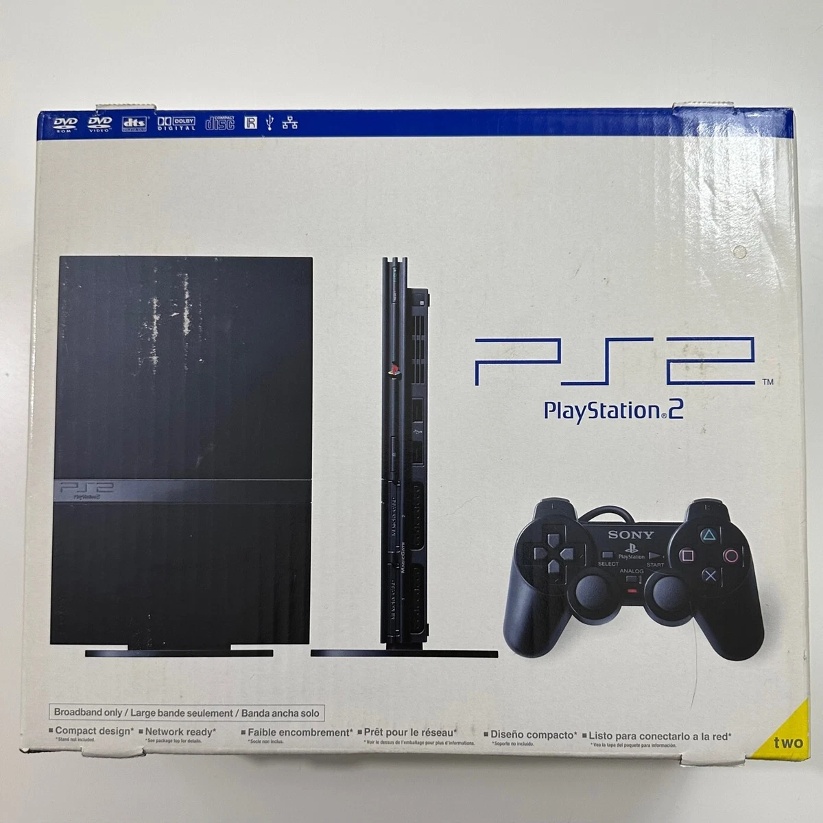 Sony PlayStation 2 Slim Launch Edition Charcoal Black Console  (SCPH-75001CB) for sale online