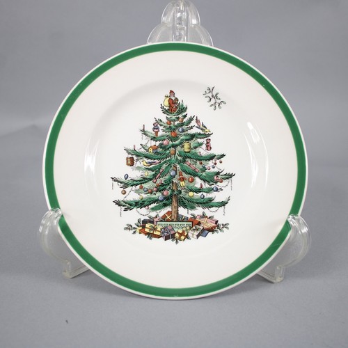 Spode White Green Multi Color Christmas Tree S3324 8" Plate - Picture 12 of 12