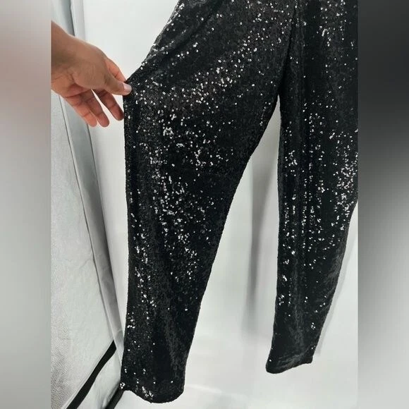 Boohoo Boutique Alice Satén Correa Ajustable Lentejuelas Peto Mono Talla 12 Foto 2 de 4